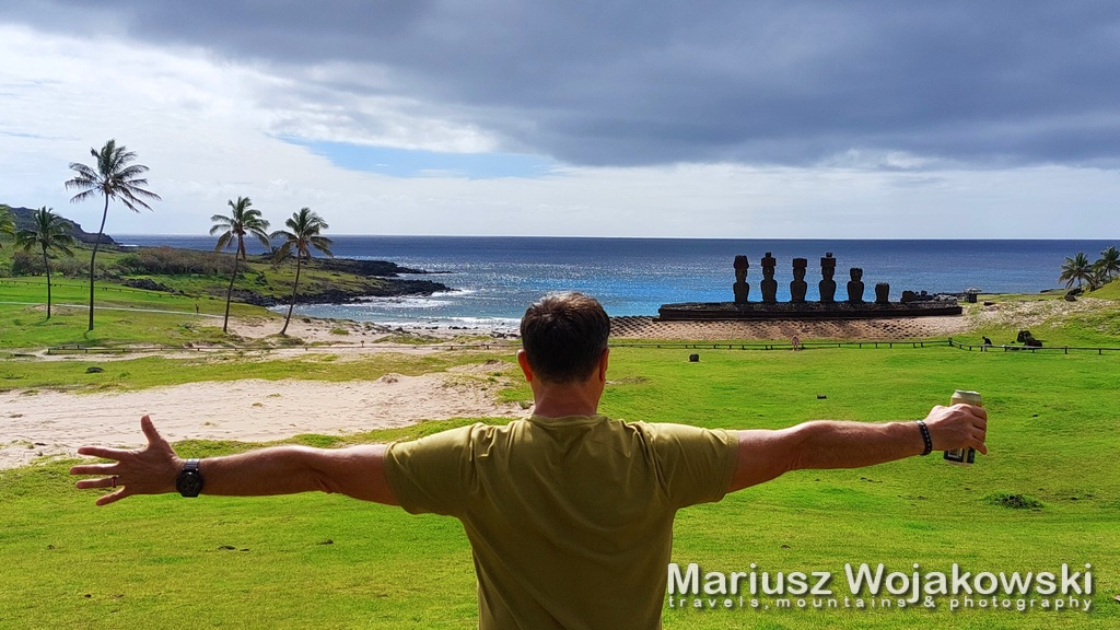Plaża Anakena na Wyspie Wielkanocnej